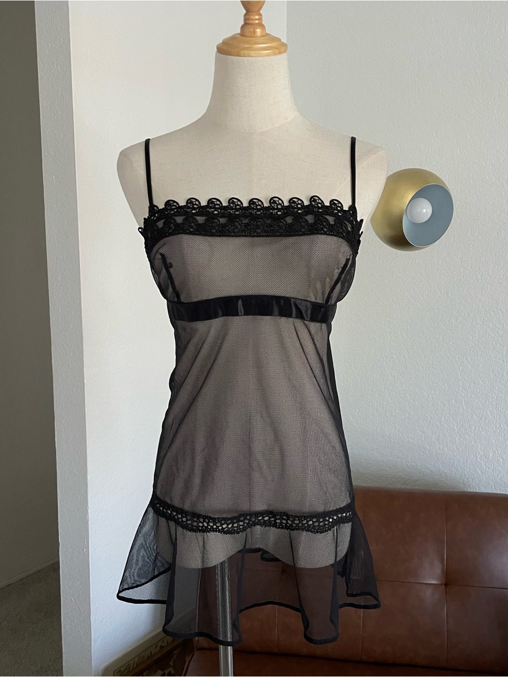 Victoria's Secret Coquette Babydoll Lace Sheer Tank Slip